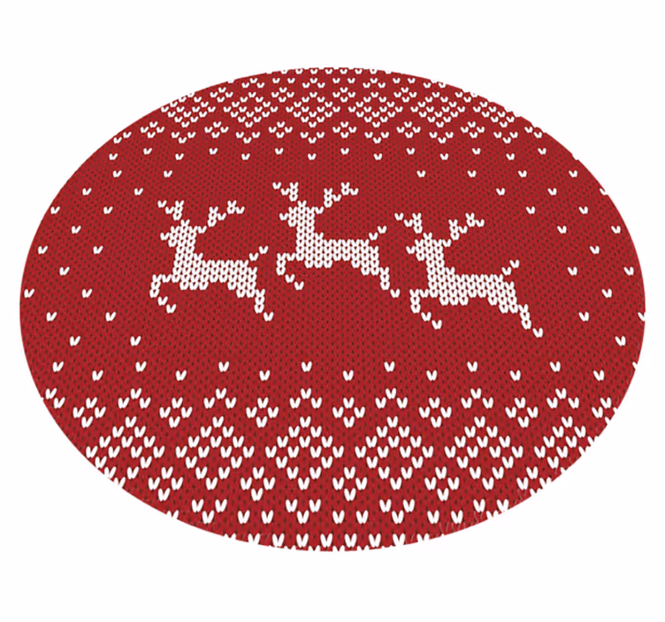 Vinyl Teppich Weihnachten rentiermotiv - TenStickers