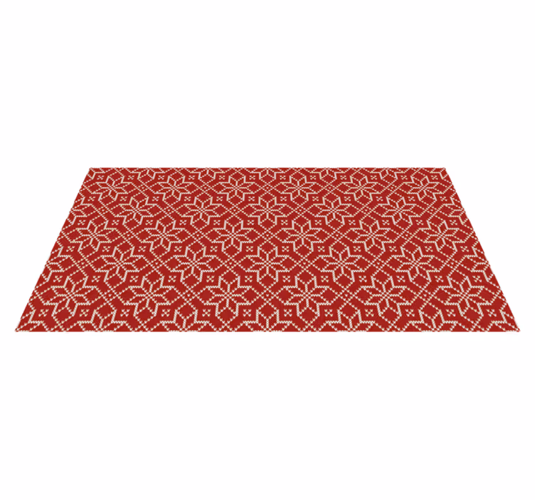 Vinyl teppich baby mit rotem ornamentmuster - TenStickers