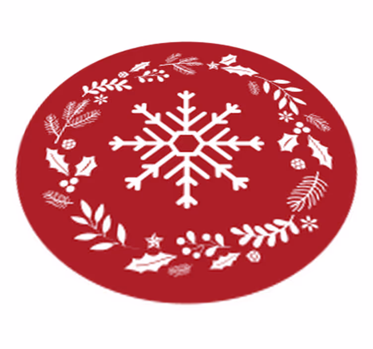 Vinyl Teppich Weihnachten saisonale schneeflocke - TenStickers