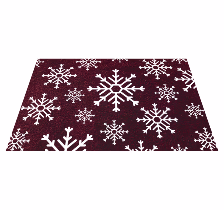 Vinyl Teppich Weihnachten festliche schneeflocken - TenStickers