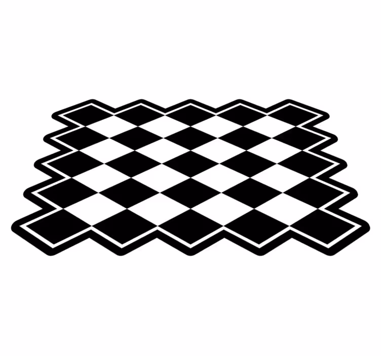 Vinyl Teppich geometrisch kariertes muster - TenStickers