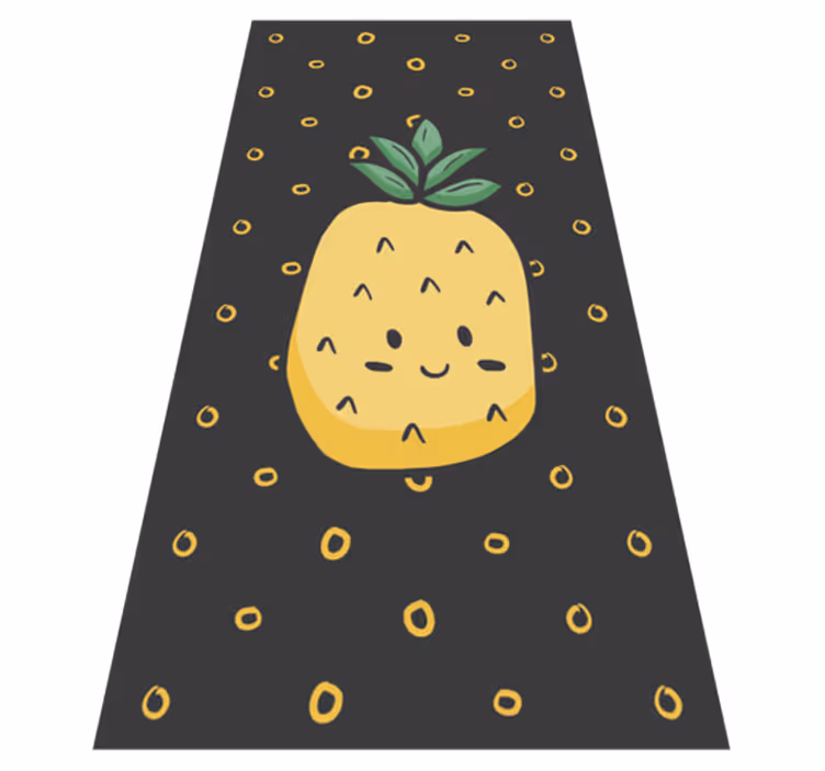 Vinyl Teppich Kinderzimmer fröhliche ananas - TenStickers