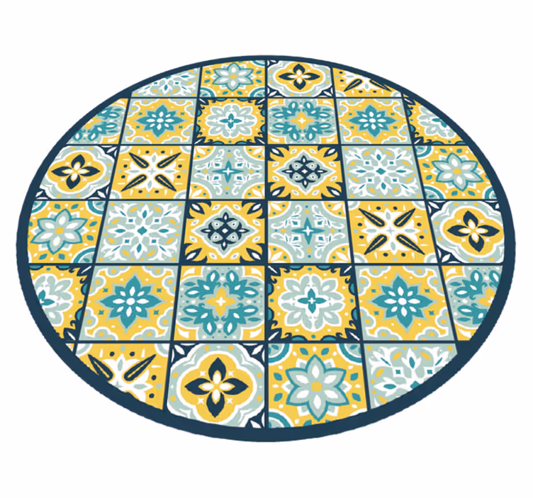 Vinyl Teppich Mosaik kreisförmige Mosaikgestaltung - TenStickers