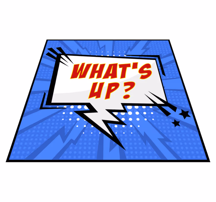 Vinyl Teppich Text comic-blasengruß - TenStickers