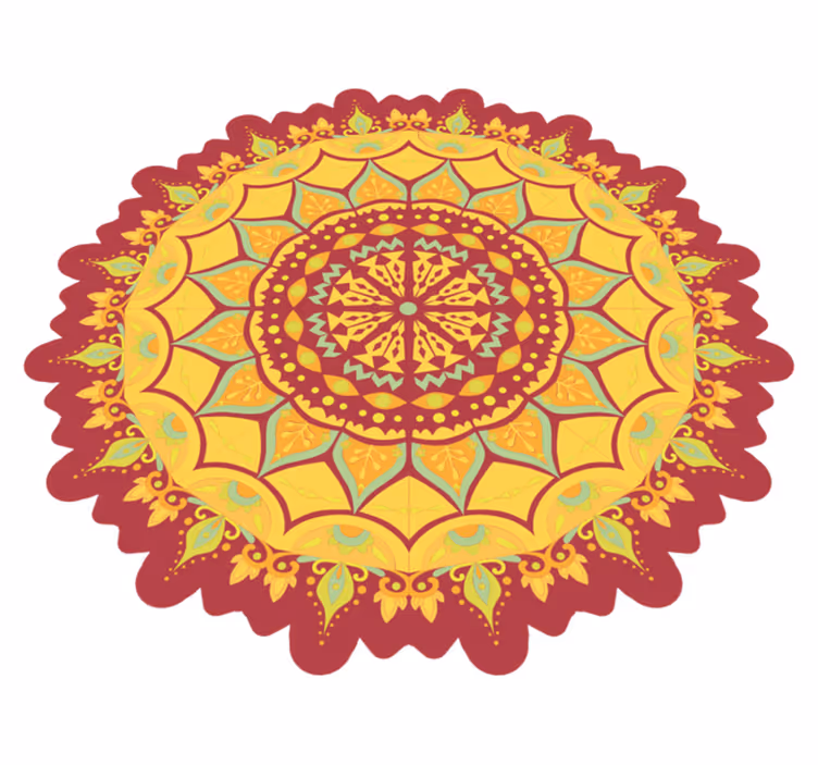 Vinyl teppich mandala als mandala boden kunst - TenStickers