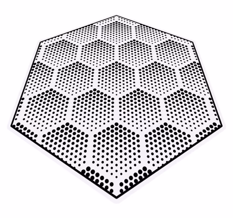 Vinyl Teppich geometrisch sechseckiges punktmuster - TenStickers