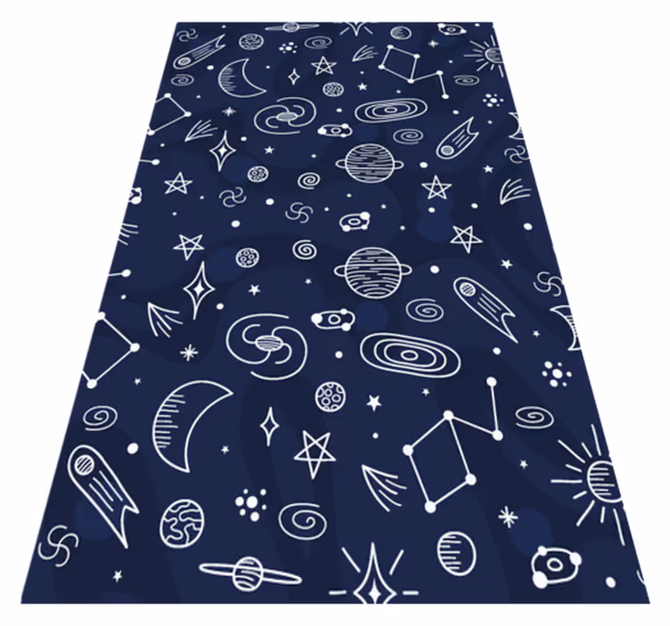 Vinyl Teppich kindlich kosmischer themenraum - TenStickers