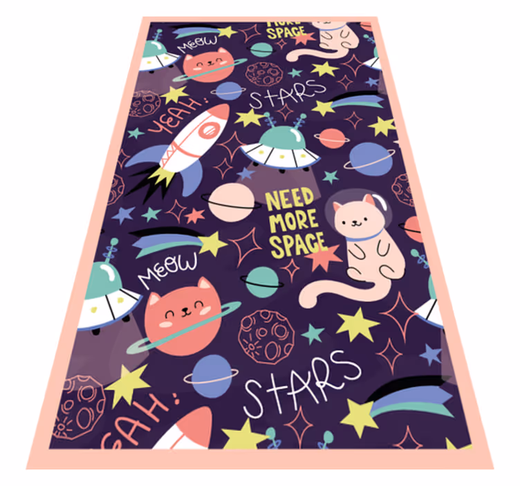 Vinyl Teppich Kinderzimmer spielbereich mit weltraumthema - TenStickers