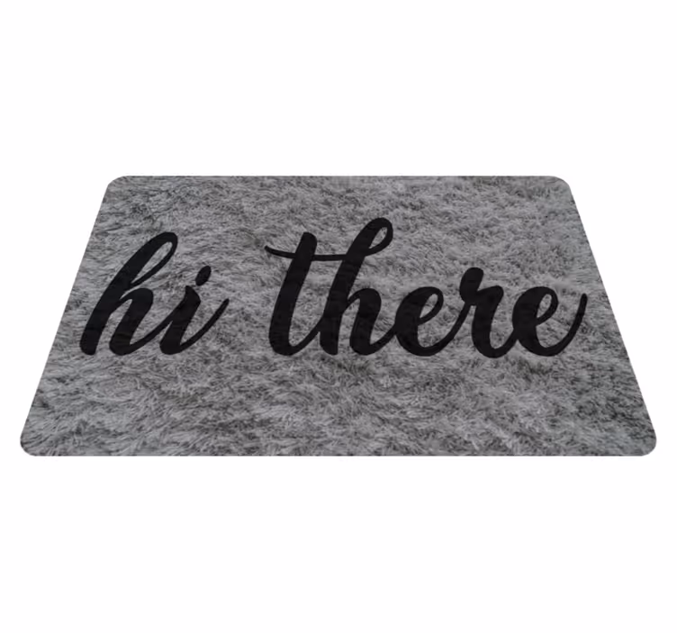 Vinyl Teppich Text hallo dekor - TenStickers