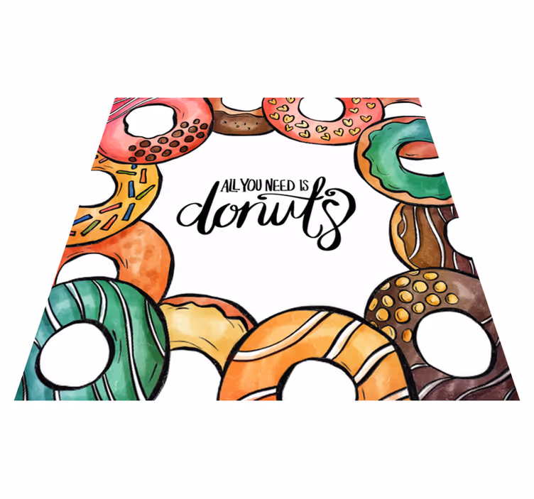 Vinyl Teppich Text brauche donuts-design - TenStickers