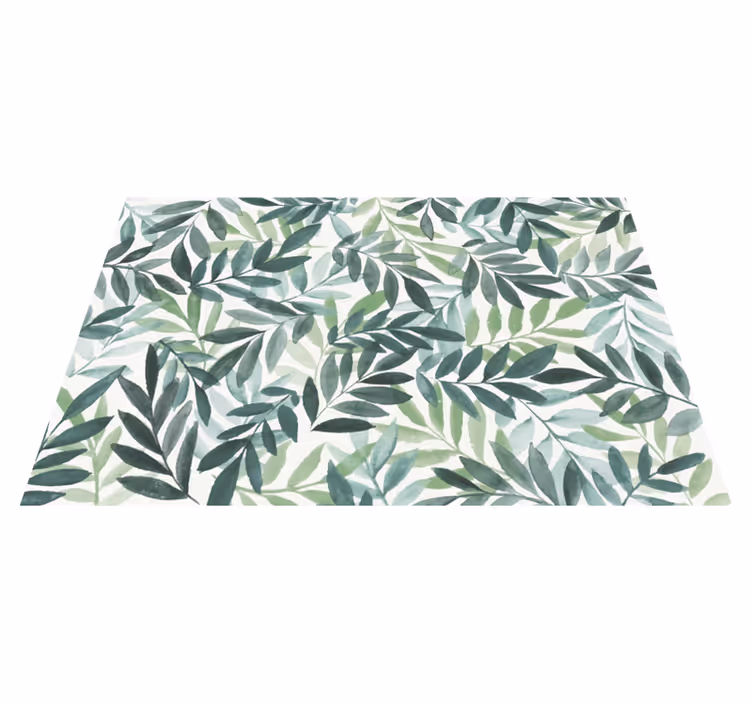 Vinyl Teppich Blumen botanisches laub - TenStickers