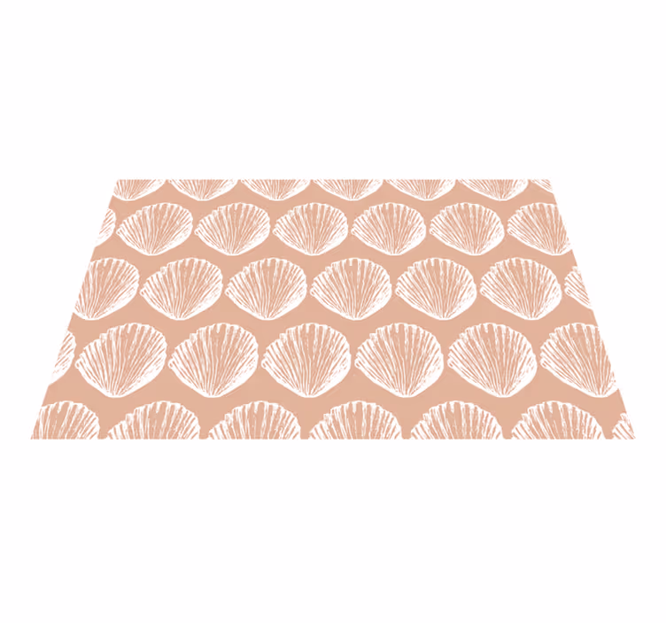 Vinyl Teppich Blumen muschel-muster - TenStickers