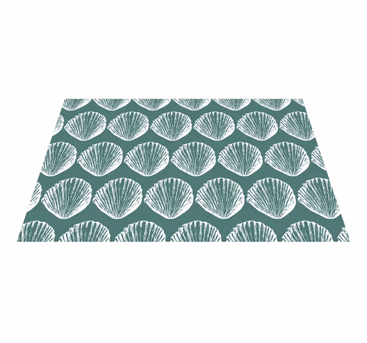 Vinyl Teppich Blumen muschelmuster - TenStickers