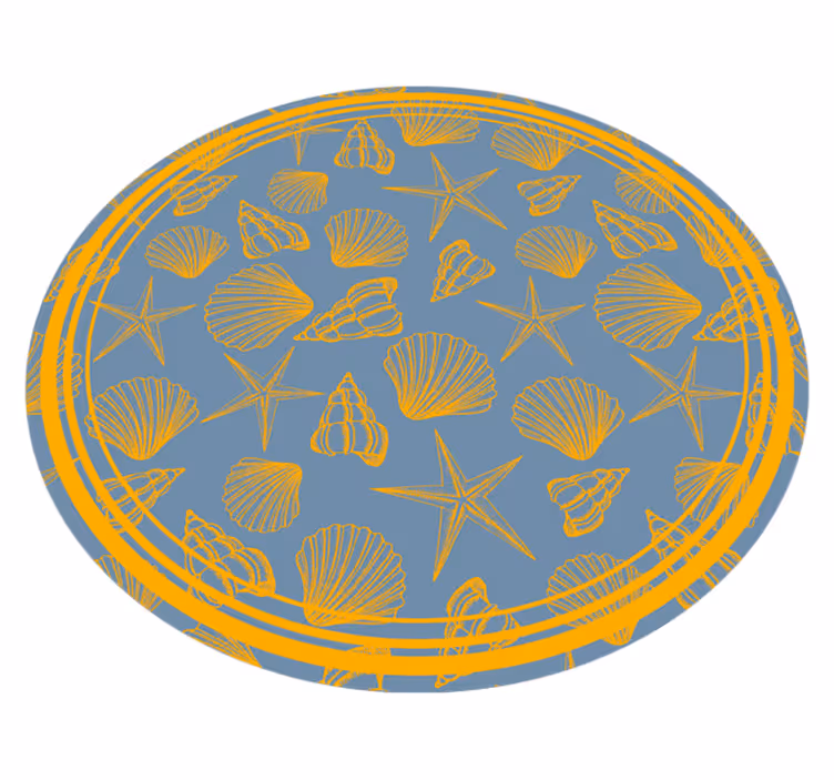 Vinyl Teppich Tiere kreis mit meeresmotiv - TenStickers