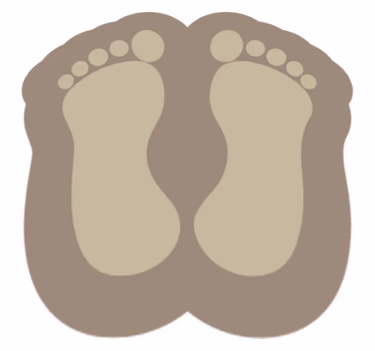 Vinyl Teppich Baby fußabdruckkonturen - TenStickers