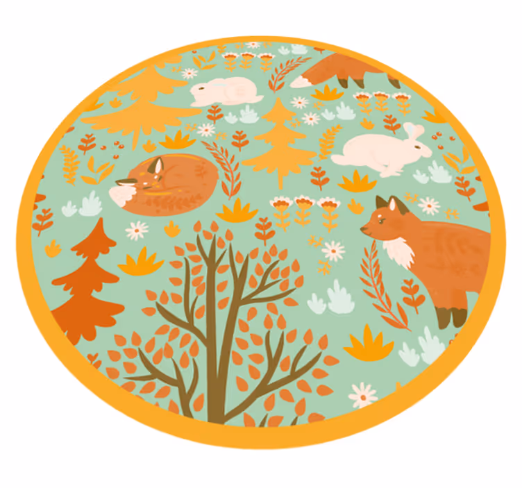Vinyl Teppich Baby waldfreundeskreis - TenStickers