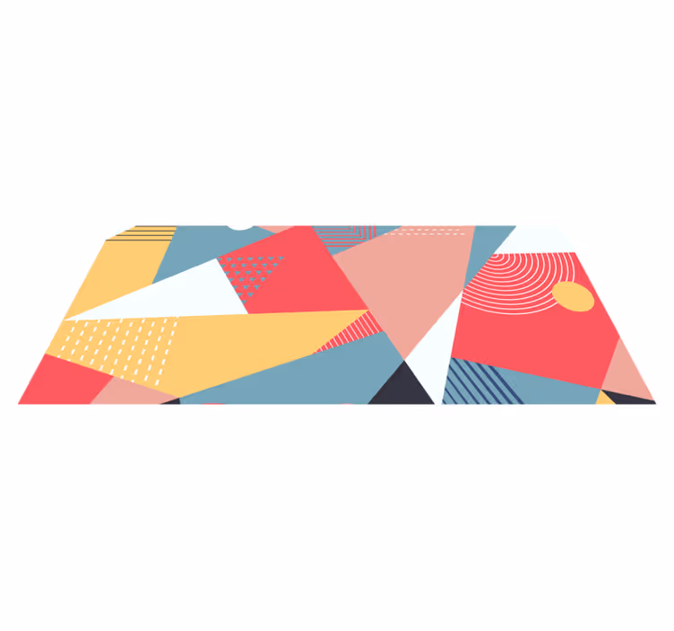 Vinyl Teppich geometrisch bunte geometrische komposition - TenStickers