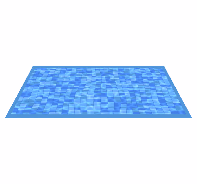 vinyl teppich strukturiert welliges blaues mosaik - TenStickers