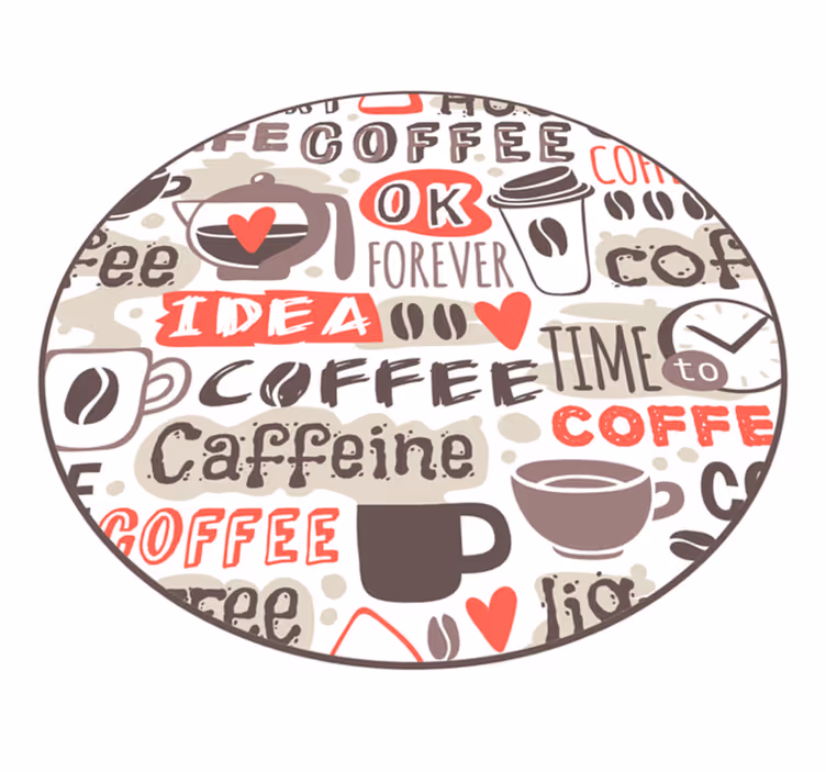 Vinyl Teppich Küche kaffeeliebhaber-kreis - TenStickers