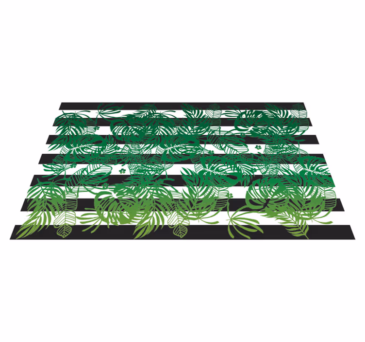 Vinyl Teppich Blumen tropische blattmuster - TenStickers