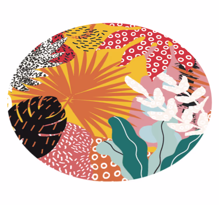 Vinyl Teppich Blumen tropische botanische harmonie - TenStickers