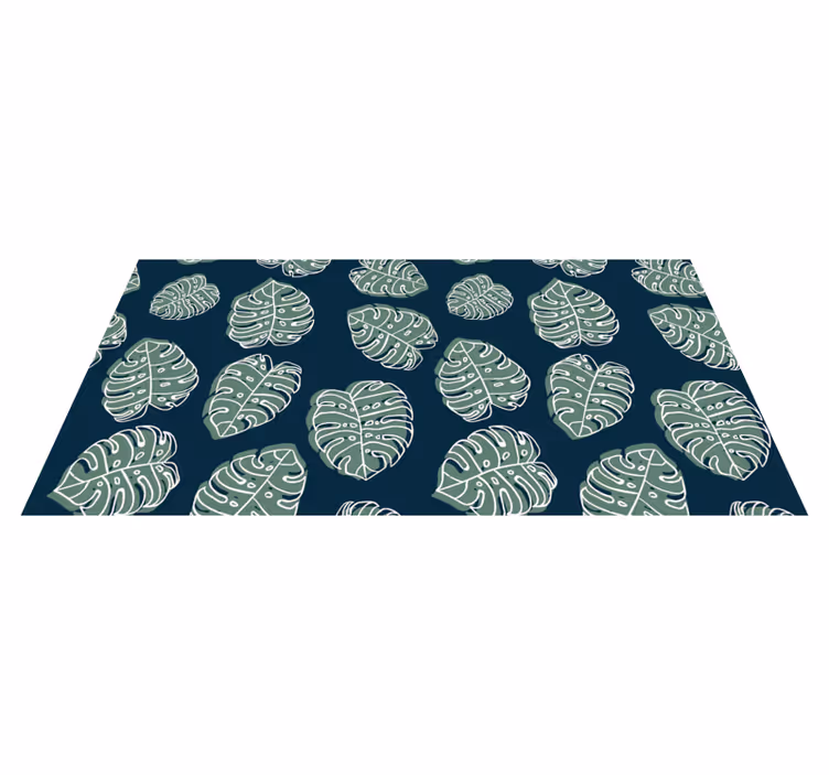 Vinyl Teppich Blumen monstera-blattmuster - TenStickers