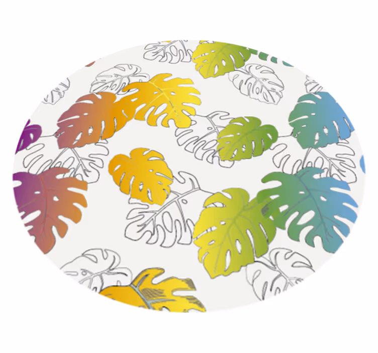 Vinyl Teppich Blumen tropische monstera-freude - TenStickers