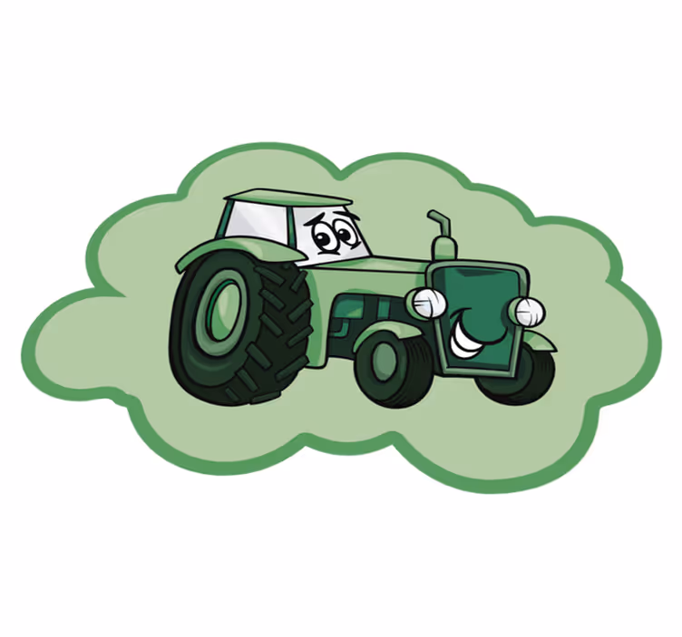 Vinyl Teppich Kinder freundlicher traktor - TenStickers