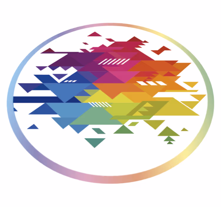Vinyl Teppich geometrisch bunte geometrische formen - TenStickers