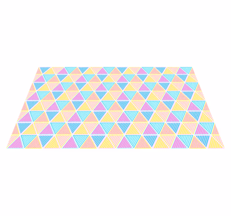 Vinyl Teppich geometrisch buntes dreieckmuster - TenStickers