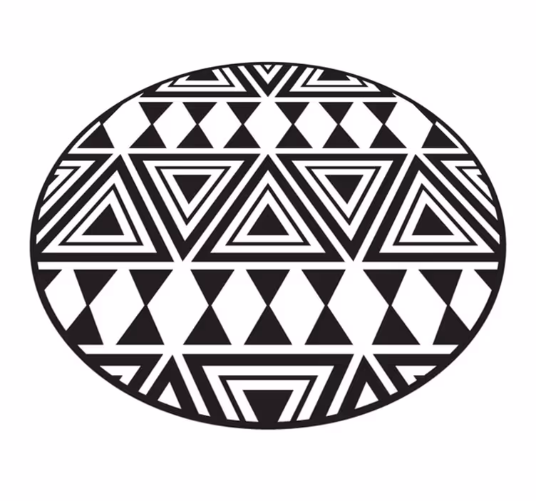 Vinyl Teppich geometrisch kreisförmige stammes-muster - TenStickers