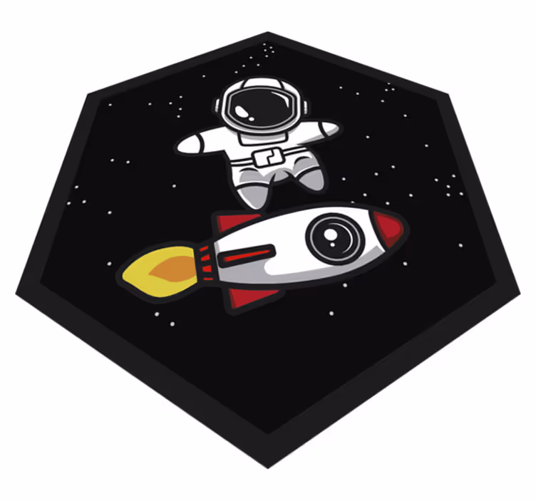 Vinyl Teppich Kinderzimmer astronautenabenteuer - TenStickers