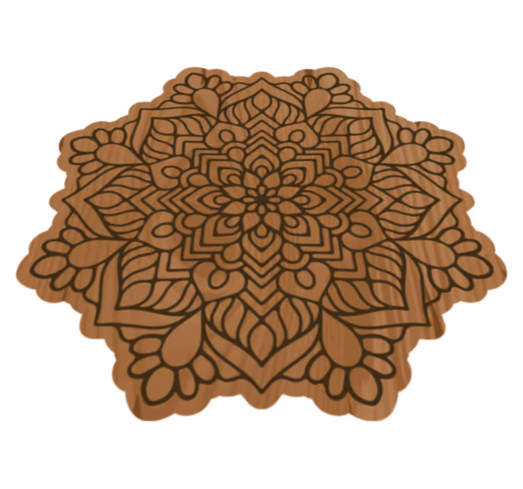 Vinyl teppich mandala filigrane muster - TenStickers