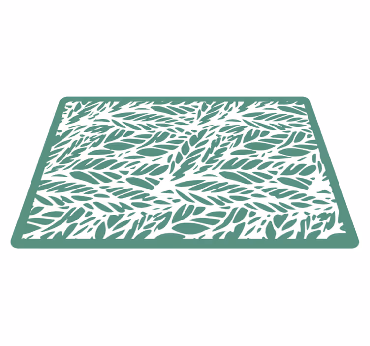 Vinyl Teppich Blumen blattreiche eleganz - TenStickers