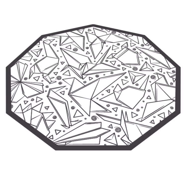 Vinyl Teppich geometrisch geometrische formen achteck - TenStickers