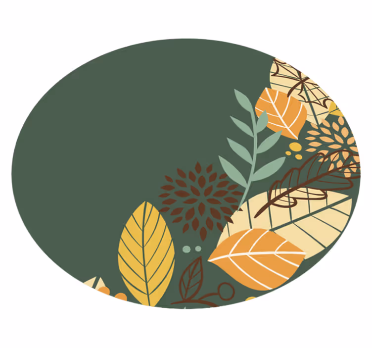 Vinyl Teppich Blumen botanischer musterkreis - TenStickers