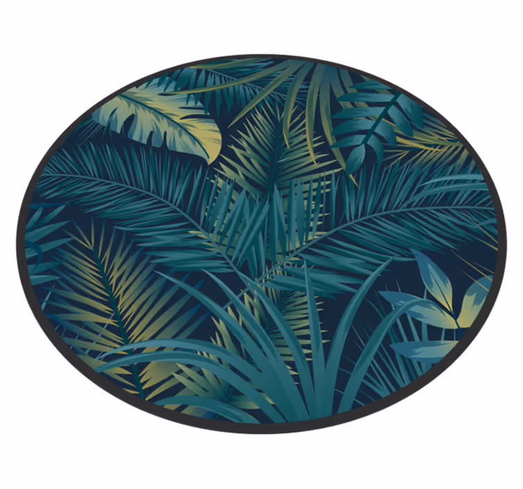 Vinyl Teppich Blumen tropisches laubensemble - TenStickers