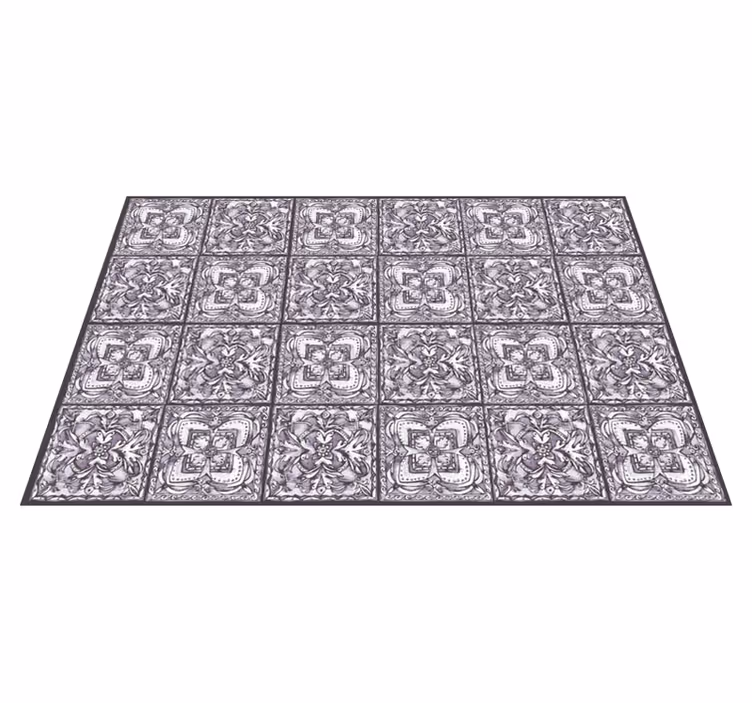 Vinyl Teppich Fliesenoptik monochrome fliesenarbeiten - TenStickers