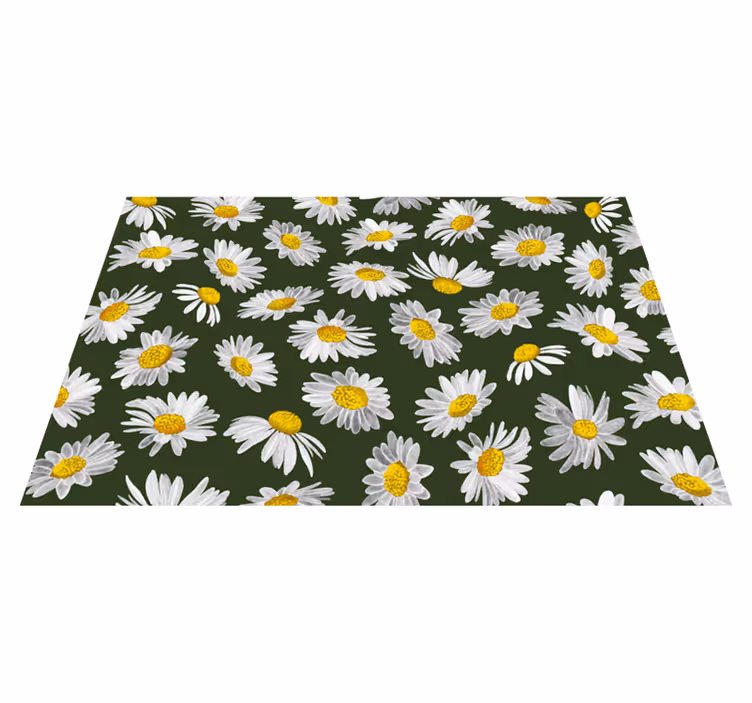 Vinyl Teppich Blumen gänseblümchen-freude - TenStickers