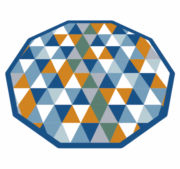 Vinyl Teppich geometrisch geometrisches achteck - TenStickers