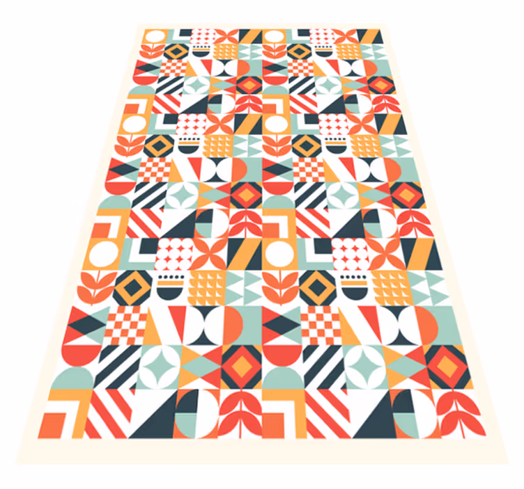 Vinyl Teppich geometrisch symmetrisches mosaik - TenStickers