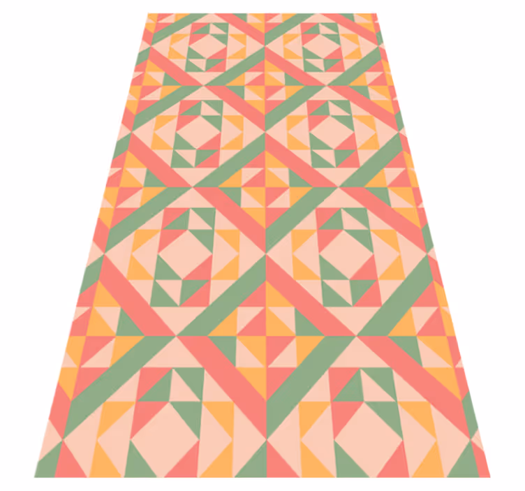 Vinyl Teppich geometrisch ensemble mit geometrischen Motiven - TenStickers