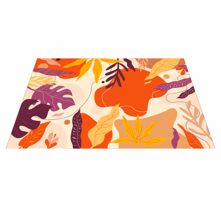 Vinyl Teppich Natur herbstlaubmuster - TenStickers