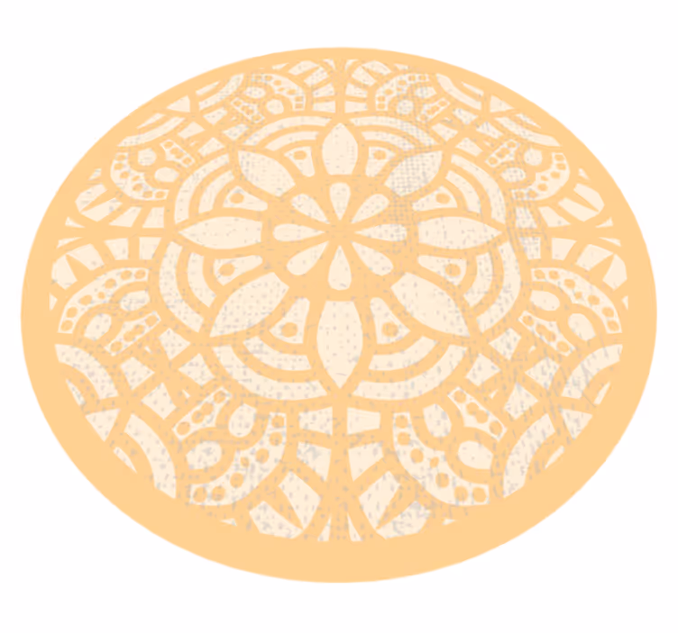 Vinyl teppich mandala mit mandala motiv kreis - TenStickers