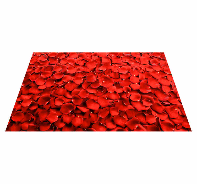 Vinyl teppich blumen rote blütenpracht - TenStickers