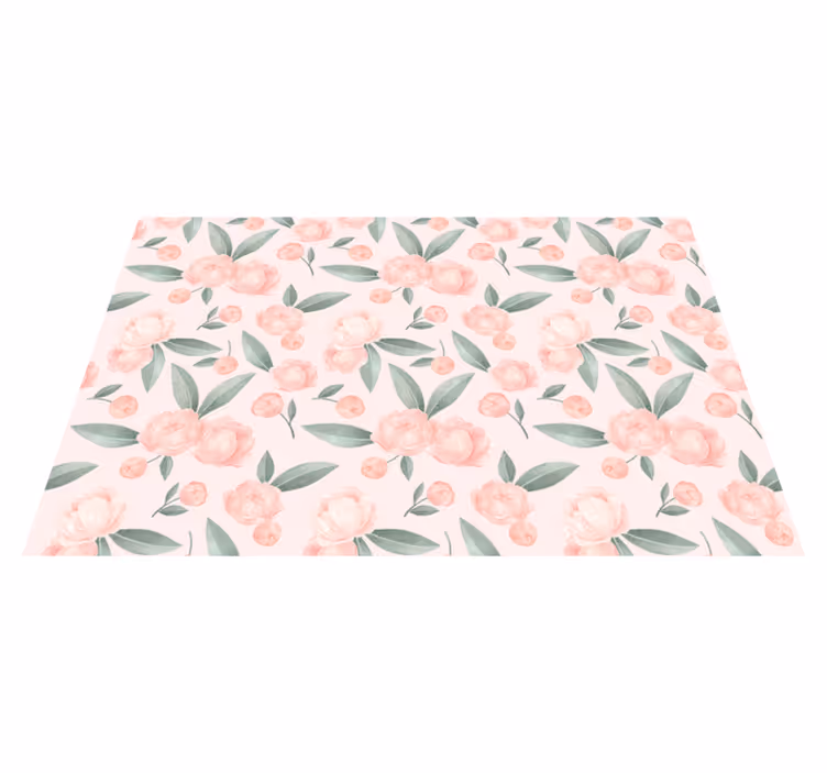 Vinyl Teppich Blumen botanische pfingstrosen - TenStickers