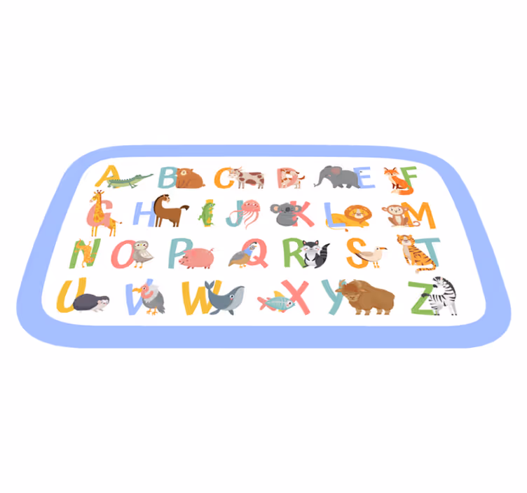 Vinyl teppich alphabet tieralphabet spiel - TenStickers