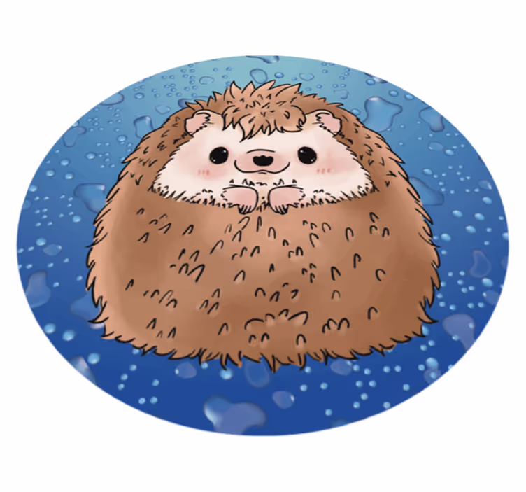 Vinyl Teppich Kinder entzückende igelillustration - TenStickers