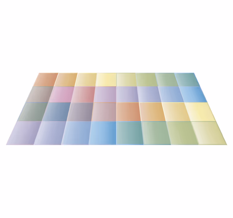 Vinyl teppich küche bunte pixelierung - TenStickers