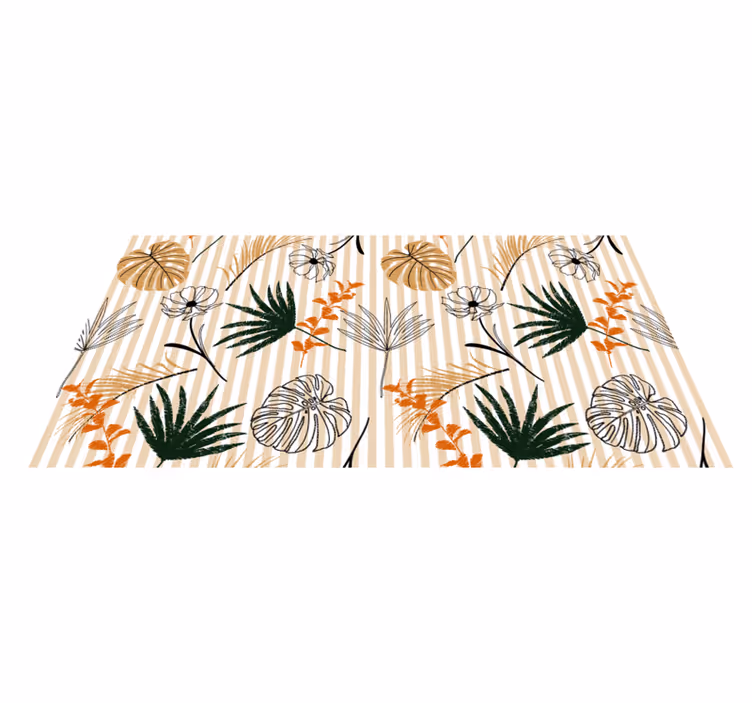 Vinyl Teppich Blumen botanisches thema - TenStickers